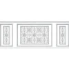 Papier peint intissé gris motif arabesque, décoratif unique, imitation boiseries, 75 cm X 200 cm