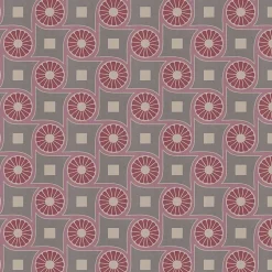 Papier peint intissé Heritage imprimé géométriques lilas, beige, gris l.1005 x l.53cm Lutèce