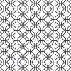 Papier peint intissé Jardin Secret Lutece mat et satiné hexagone blanc, noir l.1000 x l.53 cm
