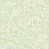 Papier peint intissé Jardin Secret Lutece mat et satiné enfant, animaux vert, blanc l.1000 x l.53 cm