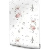 Papier Peint Intissé LAPINS Dansant Pour Chambre D'Enfant