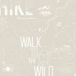 Papier peint intissé Les aventures Walk to the wild beige L.1005 x l.53cm Lutèce