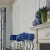 Papier peint intissé Oriental garden blanc L.1000 x l.52cm Laura Ashley