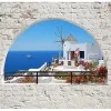 Papier peint intissé panoramique paysage summer in santorini 300x210 cm