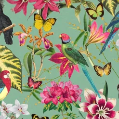 Papier peint intissé Paradiso fleurs exotiques multicouleurs L.1000 x l.52cm Envy