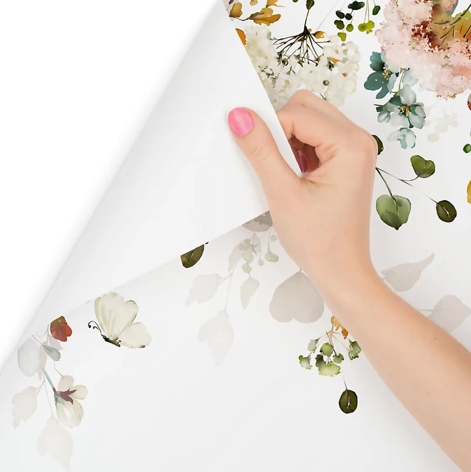 Papier Peint Intissé Photo Pour Salon FLEURS Colorées Feuilles Plantes Nature 405cm x 270cm