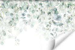 Papier Peint Intissé Photo FEUILLES Plantes Aquarelle Nature Pour Chambre 368cm x 254cm