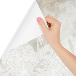 Papier Peint Intissé Photo Pour Salon FEUILLES Béton Abstraction 360cm x 240cm