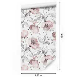 Papier Peint Intissé Pour Salon FLEURS Des Champs Coquelicots Nature