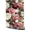 Papier Peint Intissé Pour Salon FLEURS Pivoines Feuilles Nature