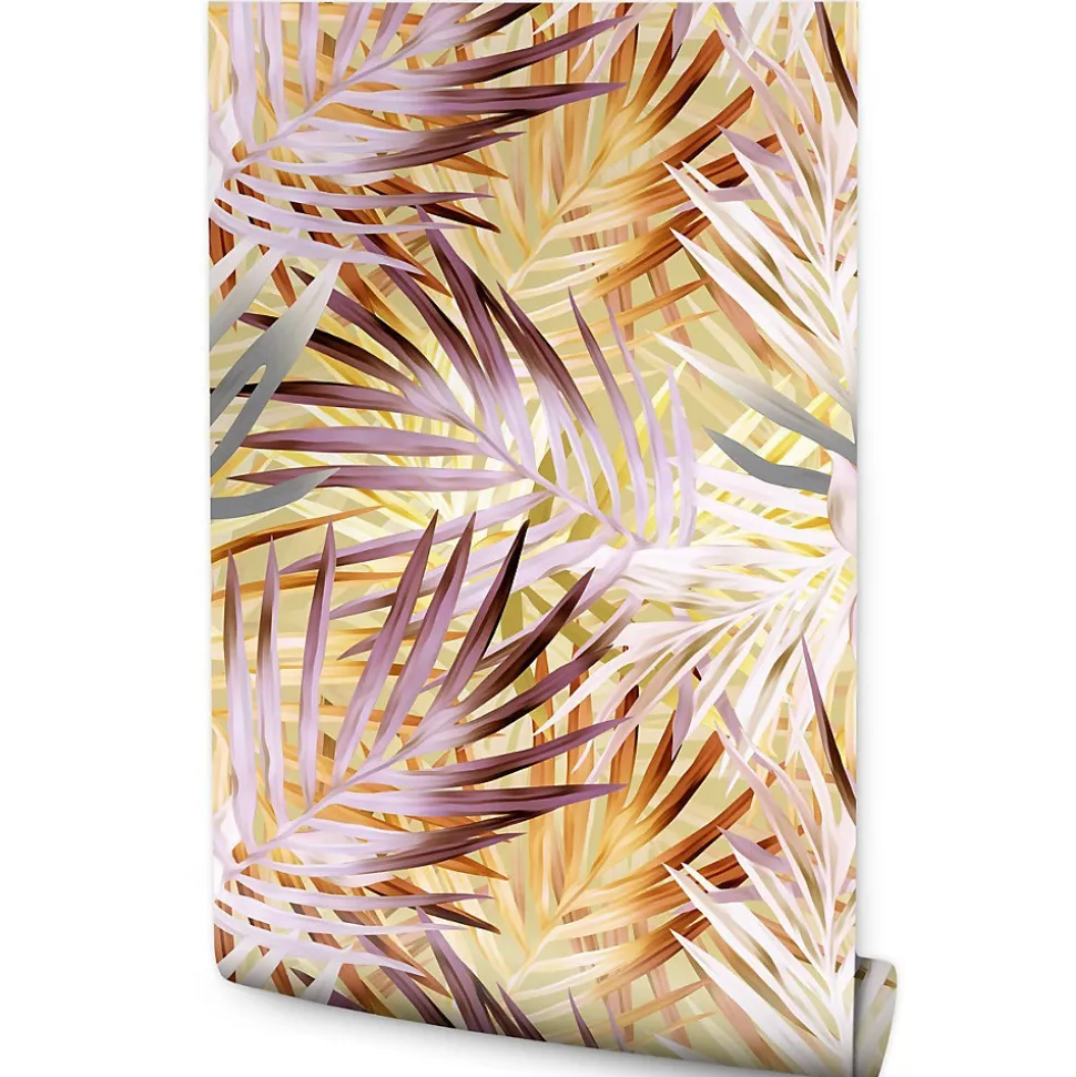 Papier Peint Intissé Pour La Chambre FEUILLES Exotiques Plantes Tropicales