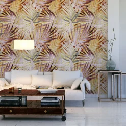 Papier Peint Intissé Pour La Chambre FEUILLES Exotiques Plantes Tropicales