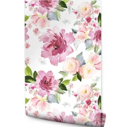 Papier Peint Intissé Pour La Chambre FLEURS Pivoines Colorées Plantes Nature