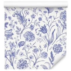 Papier Peint Intissé Pour Chambre FLEURS Feuilles Plantes Nature