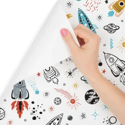 Papier Peint Intissé Pour Chambre D'Enfant ESPACE Fusées Galaxie