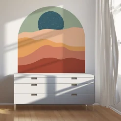Papier peint intissé pré-encollé fresques géantes - DUNE ET ÉTOILES - 90x90cm