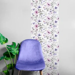 Papier peint intissé pré-encollé - FLEURS ROSES ET VIOLETTES - 1 rouleau de 300x60cm