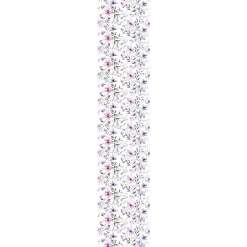 Papier peint intissé pré-encollé - FLEURS ROSES ET VIOLETTES - 1 rouleau de 300x60cm