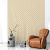 Papier peint intissé pré-encollé - ART DÉCO BEIGE ÉVENTAIL - 1 rouleau de 300x60cm