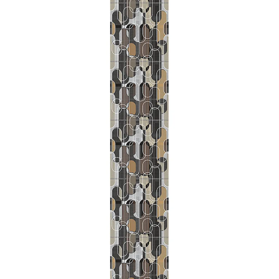 Papier peint intissé pré-encollé - DESIGN RETRO BRUN NOIR - 1 rouleau de 300x60cm