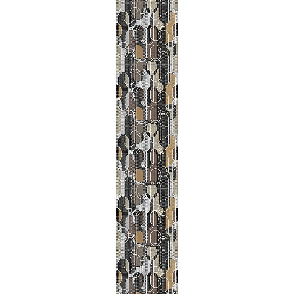 Papier peint intissé pré-encollé - DESIGN RETRO BRUN NOIR - 1 rouleau de 300x60cm