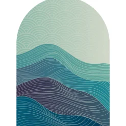 Papier peint intissé pré-encollé fresques géantes - ARCHE VAGUES ABSTRAITES EN OCÉAN - 85x60cm