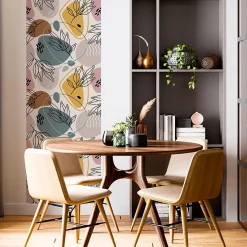 Papier peint intissé pré-encollé - SCANDINAVE FEUILLES D'OLIVIER - 1 rouleau de 300x60cm