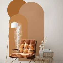 Papier peint intissé pré-encollé fresques géantes - ARCHES ET PLUME DU DÉSERT - 100x60cm