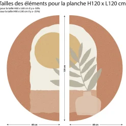 Papier peint intissé pré-encollé fresques géantes - JOURNÉE ENSOLEILLÉ ABSTRAITE - 60x60cm