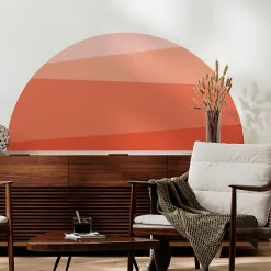 Papier peint intissé pré-encollé fresques géantes - COUCHER DE SOLEIL ORANGE - 60x120cm