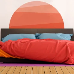 Papier peint intissé pré-encollé fresques géantes - COUCHER DE SOLEIL ORANGE - 60x120cm