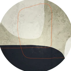Papier peint intissé pré-encollé fresques géantes - FRESQUE ABSTRAITE LIGNE ORANGE - 90x90cm