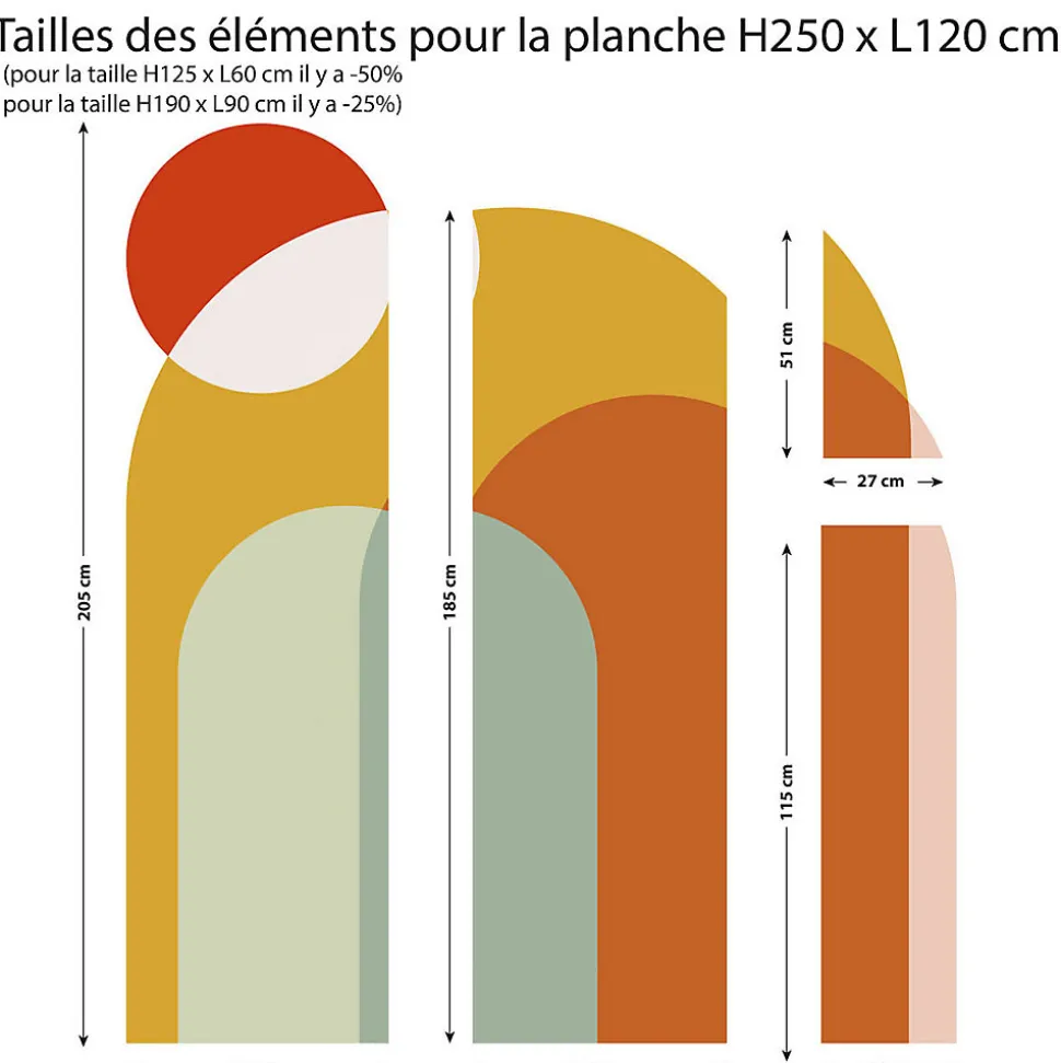 Papier peint intissé pré-encollé fresques géantes - ARCHES DU CRÉPUSCULE - 190x90cm