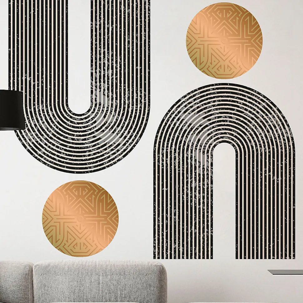 Papier peint intissé pré-encollé fresques géantes - ARCHES ABSTRAITES AZTEC - 80x60cm