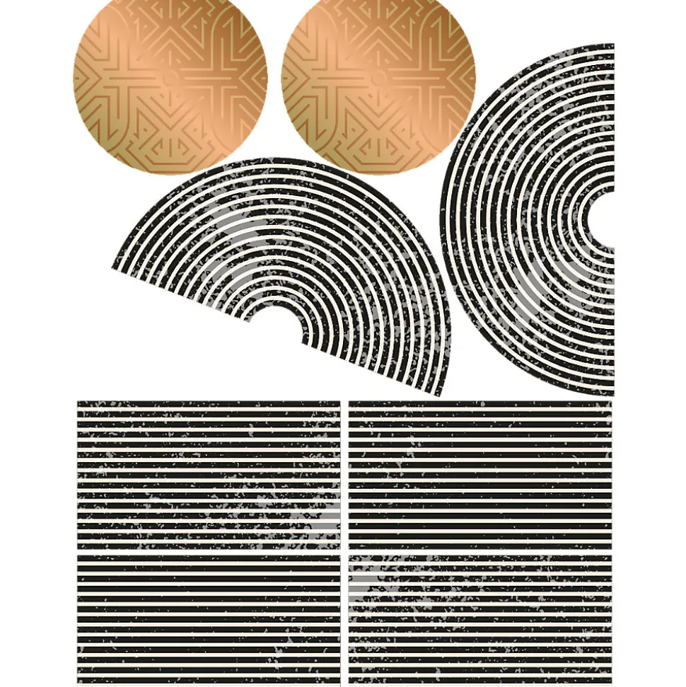 Papier peint intissé pré-encollé fresques géantes - ARCHES ABSTRAITES AZTEC - 80x60cm