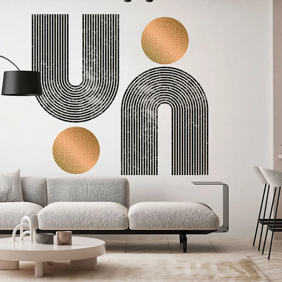 Papier peint intissé pré-encollé fresques géantes - ARCHES ABSTRAITES AZTEC - 80x60cm