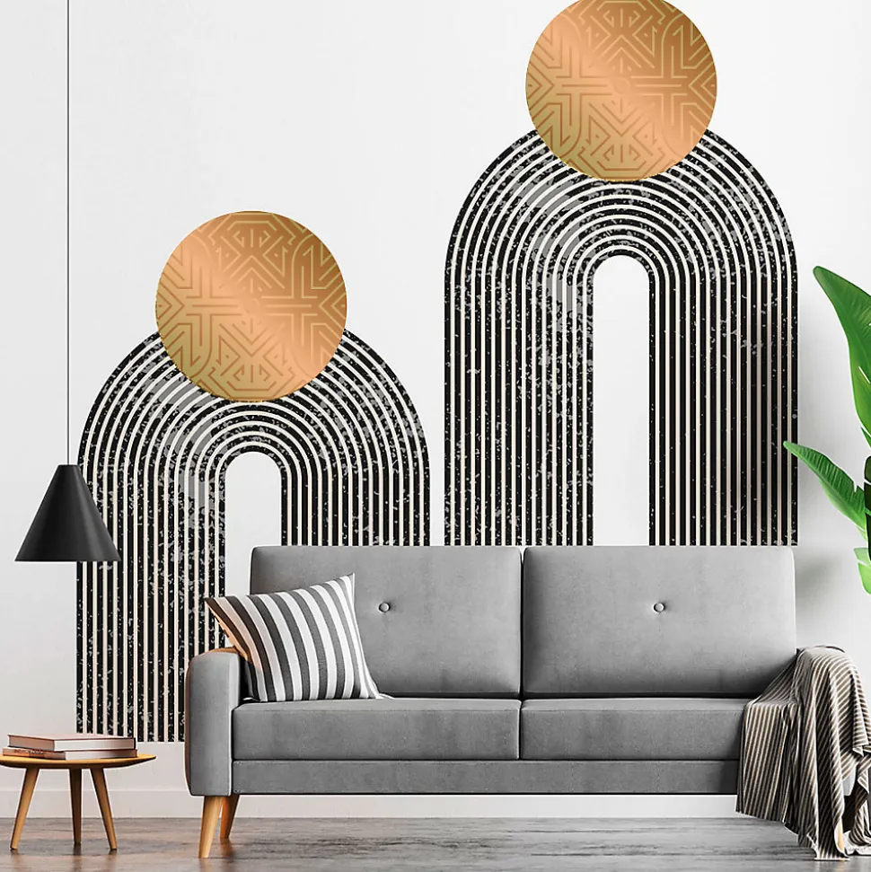 Papier peint intissé pré-encollé fresques géantes - ARCHES ABSTRAITES AZTEC - 80x60cm