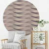 Papier peint intissé pré-encollé fresques géantes - FRESQUE DESIGN VAGUES D'ILLUSION - 60x60cm