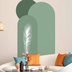 Papier peint intissé pré-encollé fresques géantes - ARCHES ET PLUME DE LA JUNGLE - 150x90cm