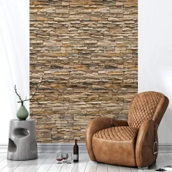 Papier peint intissé pré-encollé - PAREMENT DE BRIQUES - 1 rouleau de 300x60cm