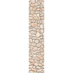 Papier peint intissé pré-encollé - MUR DE PIERRE CLAIRE - 1 rouleau de 300x60cm