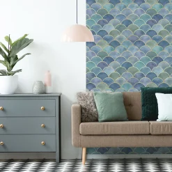 Papier peint intissé pré-encollé - ORNEMENTS CHIC OCEAN - 1 rouleau de 300x60cm