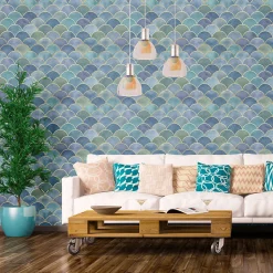Papier peint intissé pré-encollé - ORNEMENTS CHIC OCEAN - 1 rouleau de 300x60cm