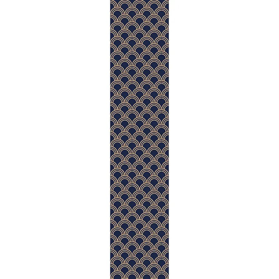 Papier peint intissé pré-encollé - SCANDINAVE ART DÉCO BLEU FONCÉ ARCHES - 1 rouleau de 300x60cm