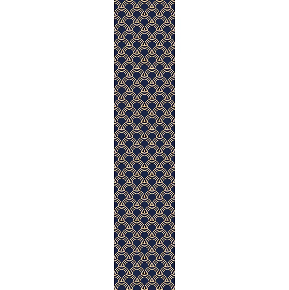 Papier peint intissé pré-encollé - SCANDINAVE ART DÉCO BLEU FONCÉ ARCHES - 1 rouleau de 300x60cm