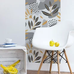 Papier peint intissé pré-encollé - DESIGN SCANDINAVE NUANCES DE GRIS - 1 rouleau de 300x60cm