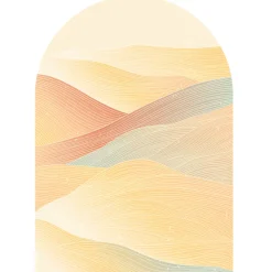Papier peint intissé pré-encollé fresques géantes - ARCHE COUCHER DE SOLEIL DÉSERTIQUE - 127x90cm