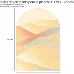 Papier peint intissé pré-encollé fresques géantes - ARCHE COUCHER DE SOLEIL DÉSERTIQUE - 127x90cm