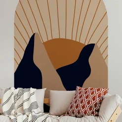 Papier peint intissé pré-encollé fresques géantes - ARCHE MONTAGNES AU CRÉPUSCULE - 200x120cm