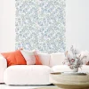 Papier peint intissé pré-encollé - FLEURS DE JASMIN BLEU - 1 rouleau de 300x60cm